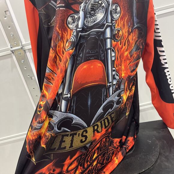 Harley Davidson Motor Cycles Skull Graphic Shirt, 2XL, Long Sleeve, {49}. - Picture 6 of 12